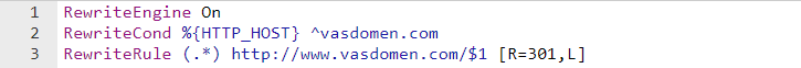 Primer koda za forsiranje www.