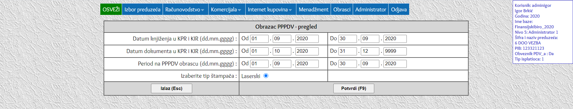 Provera finansijskih naloga