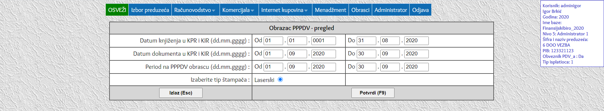 Provera finansijskih naloga