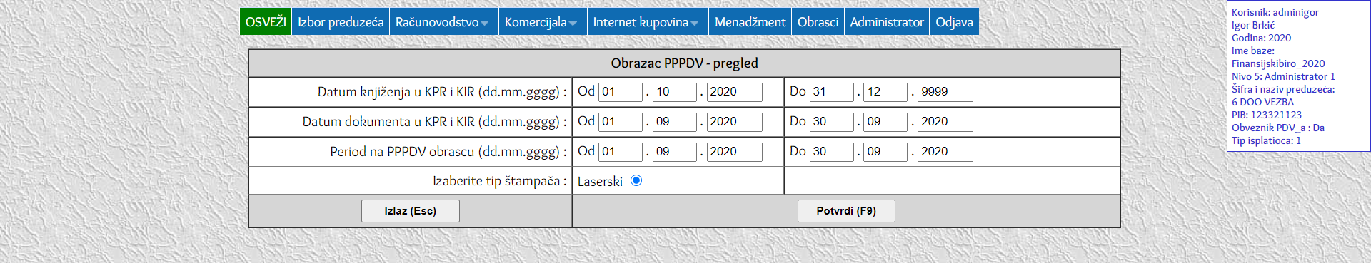 Provera finansijskih naloga