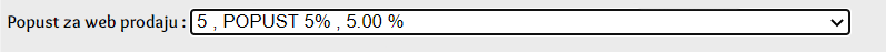 popust za web prodaju