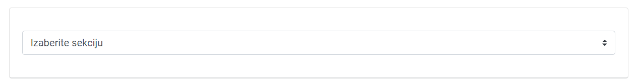Izbor sekcije kroz članke